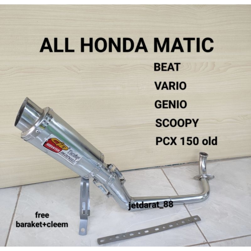 Jual knalpot racing CLD MONSTER untuk motor matic HONDA/ALL HONDA MATIC ...