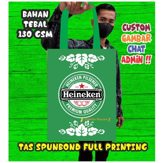 Jual Totebag Spundbond HEINEKEN Printing Full Colour/Shopping Bag ...