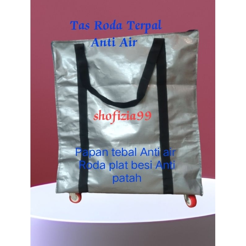 Jual Tas Terpal Roda Tas Belanja Terpal Korea Anti Air Roda Plat Besi