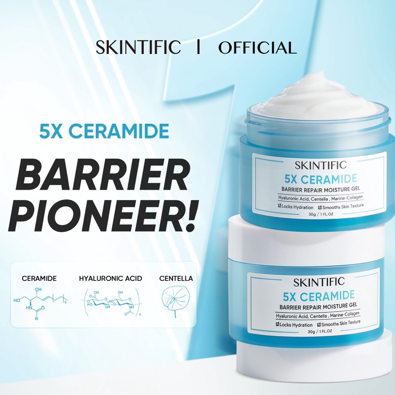 Jual SKINTIFIC 5x Ceramide Barrier Repair Moisturizer Gel 6 30 80 Gram ...