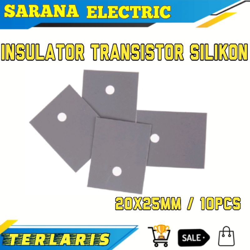 Jual TRANSISTOR INSULATOR INSULASI ISOLASI SILICON 20X25MM THERMAL ...