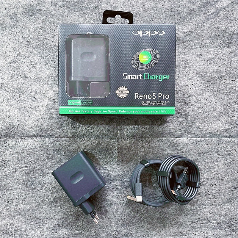 Jual CHARGER OPPO RENO 5 PRO BLACK SUPER VOOC MICRO DAN TYPE C PROMO ...