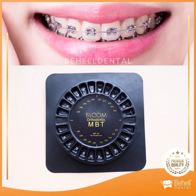 Jual BRACKET BEHEL BLOOM ORTHODONTIC USA MBT 022 hook on 3 Kawat