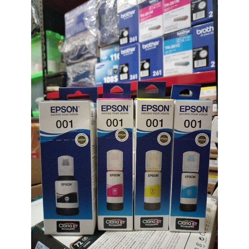 Jual TINTA EPSON 001 BLACK COLOUR ORIGINAL Shopee Indonesia