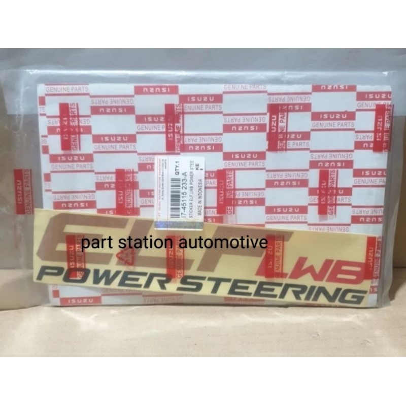 Jual STICKER STIKER ELF LWB POWER STEERING ORIGINAL 7-45115 233-A ...