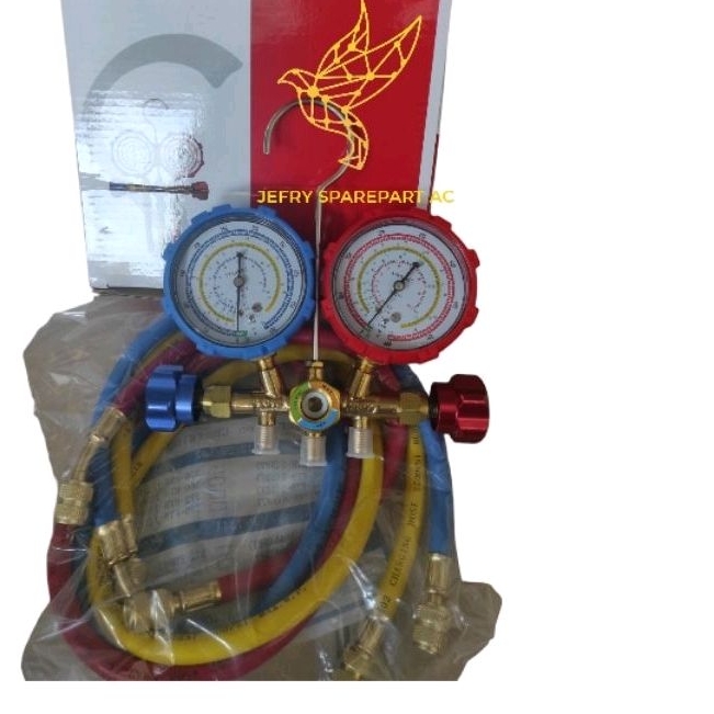 Jual Testing manifold double multi R22 R134 R404 R32 R410 AC | Shopee ...