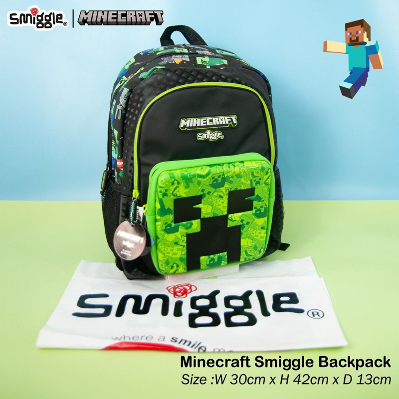 Jual SMIGGLE MINECRAFT /tas ransel smiggle/tas ransel anak minecraft ...