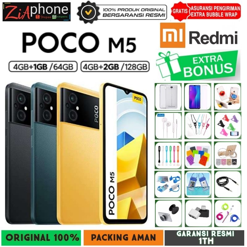 Jual POCO M5 4/64 & 4/128 GARANSI RESMI XIAOMI INDONESIA | Shopee Indonesia