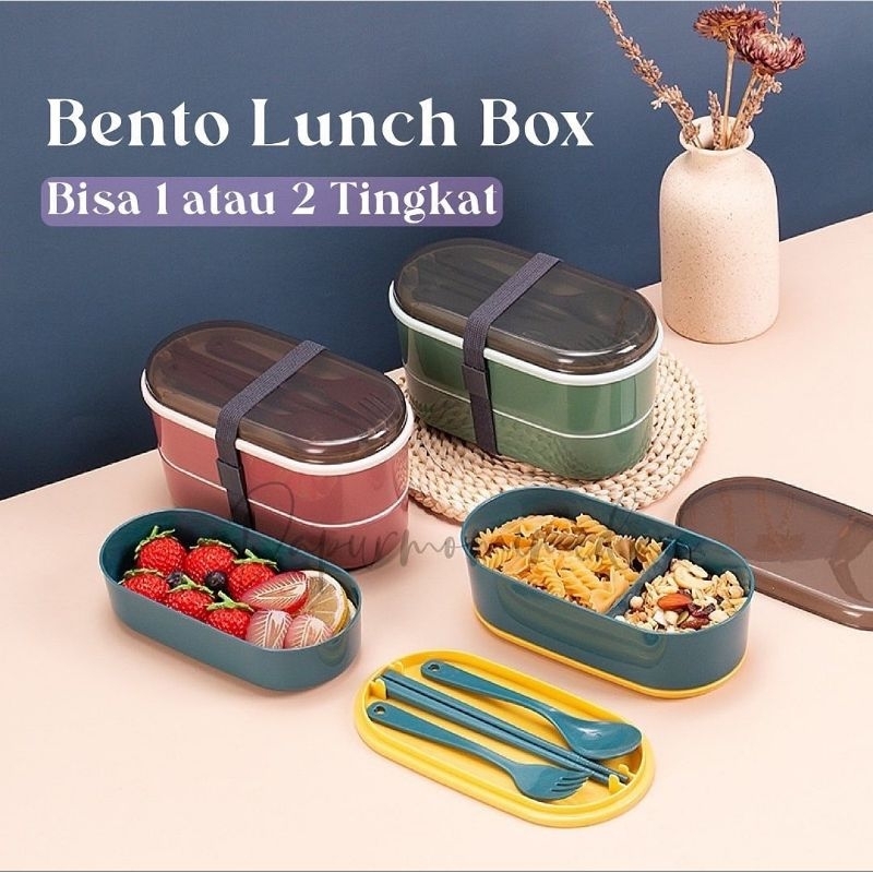 Jual Lunch Box Anti Tumpah Anti Campur | Lunch Box Set | Lunch Box Lucu