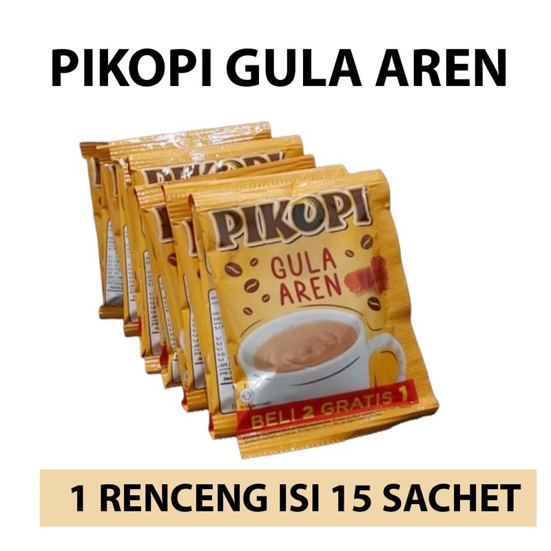 Jual kopi instant pikopi gula aren 1 renceng 15 sachet | Shopee Indonesia