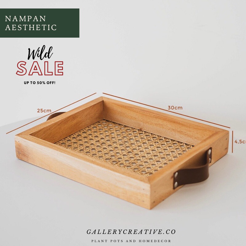 Jual Nampan Aestehtic Baki Kayu Wood Tray Premium Shopee Indonesia