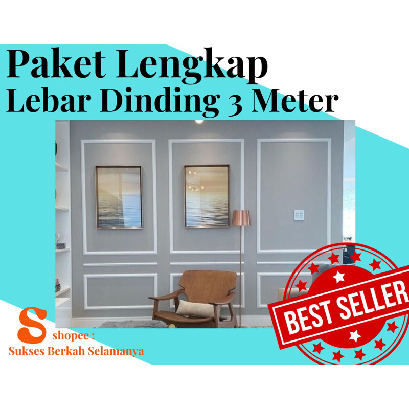 Jual Kayu wallmoulding LEBAR 3 Meter dan 3,5 Meter moulding premium