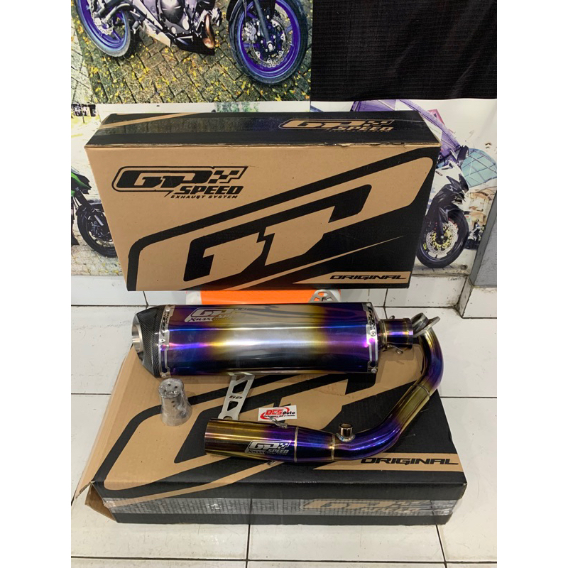 Jual knalpot racing xmax 250 lama atau baru by GP Speed tipe corse blue ...