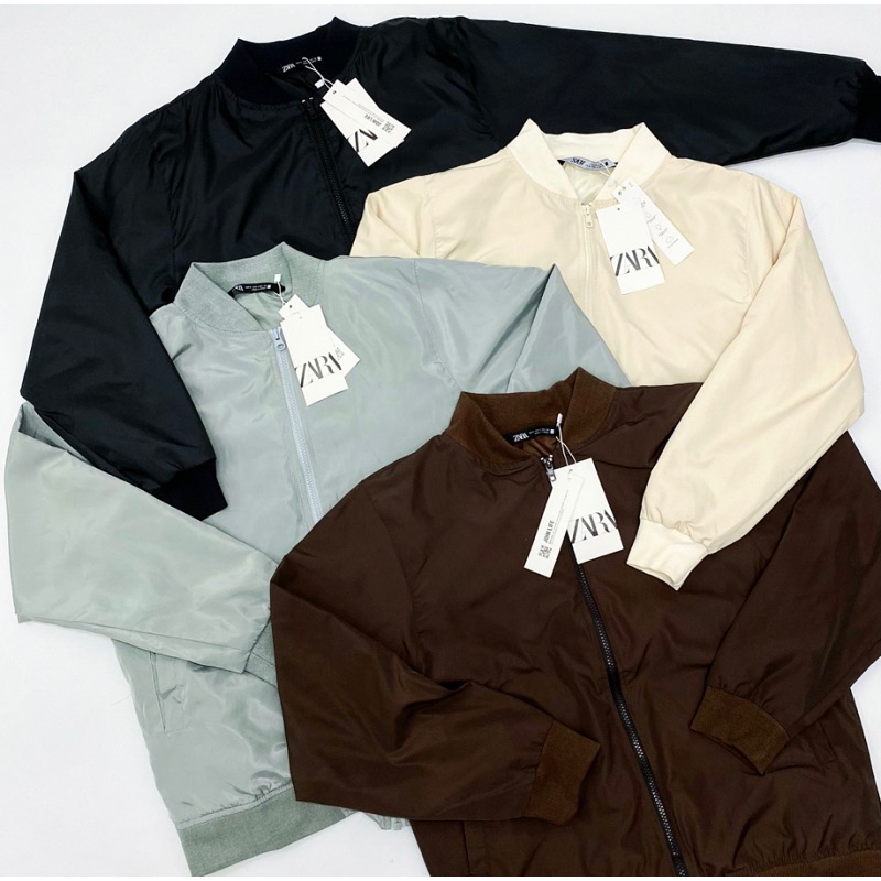 Jual Outer Basic Bomber Jacket (4 Colours) | Shopee Indonesia