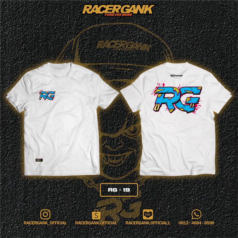 Jual KAOS RACERGANK RG ORIGINAL RACER GANK SIMPEL | RG 19 Putih ...