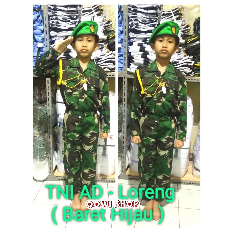 Jual Baju Seragam Tentara TNI Cilik Baju Profesi Anak TK (PAUD) Baju ...