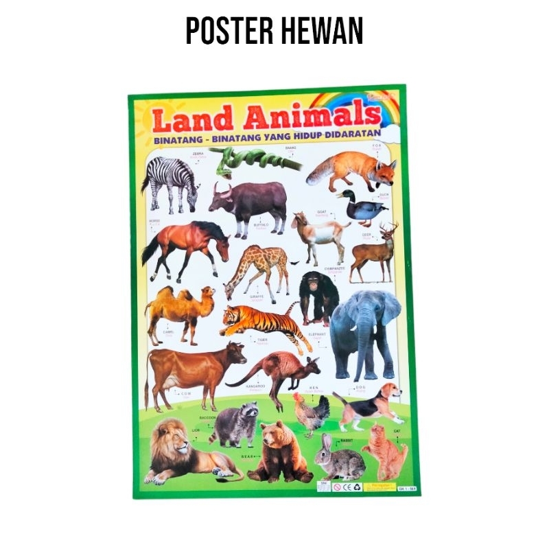 Jual POSTER HEWAN DARAT | Shopee Indonesia