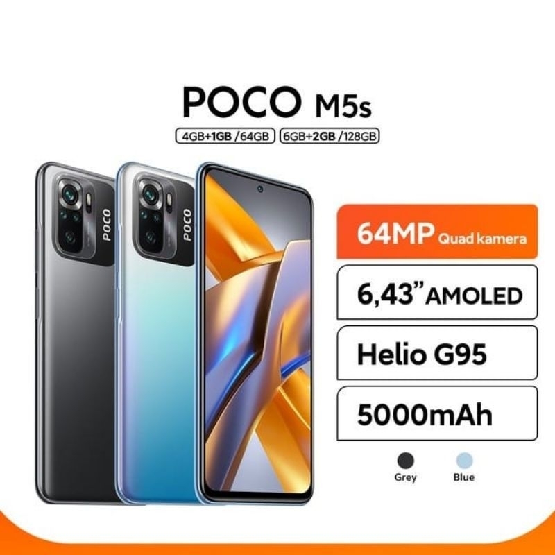Jual XIAOMI POCO M5s (4/64GB)| (6/128GB)HELIOG95 QUAD KAMERA NFC ...