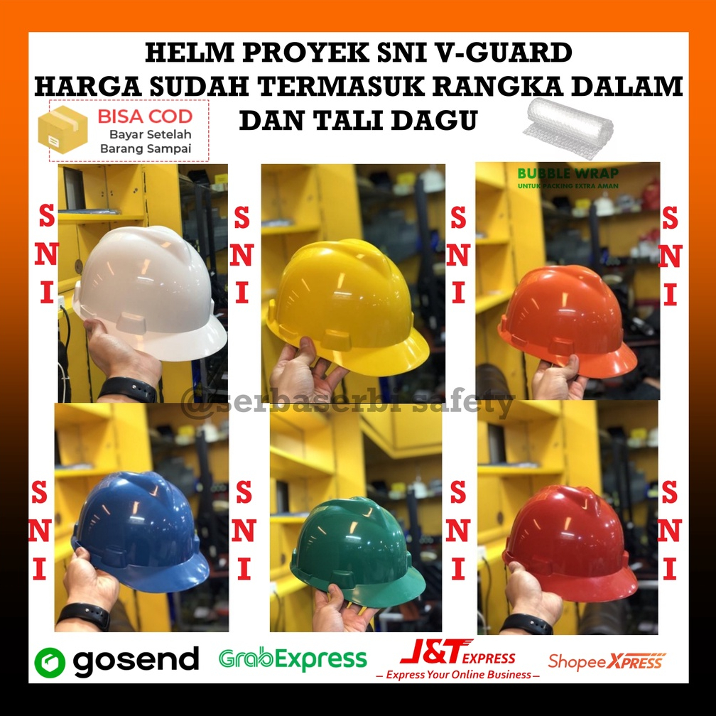 Jual Helm Proyek Sni V Guard Free Tali Dagu Helm Safety V Gard Lengkap Shopee Indonesia