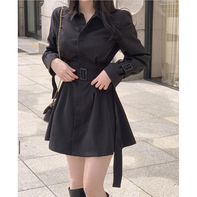 Jual Ten Dress Korean Chic Style Look Formal Acara Malam Sopan Rapi ...