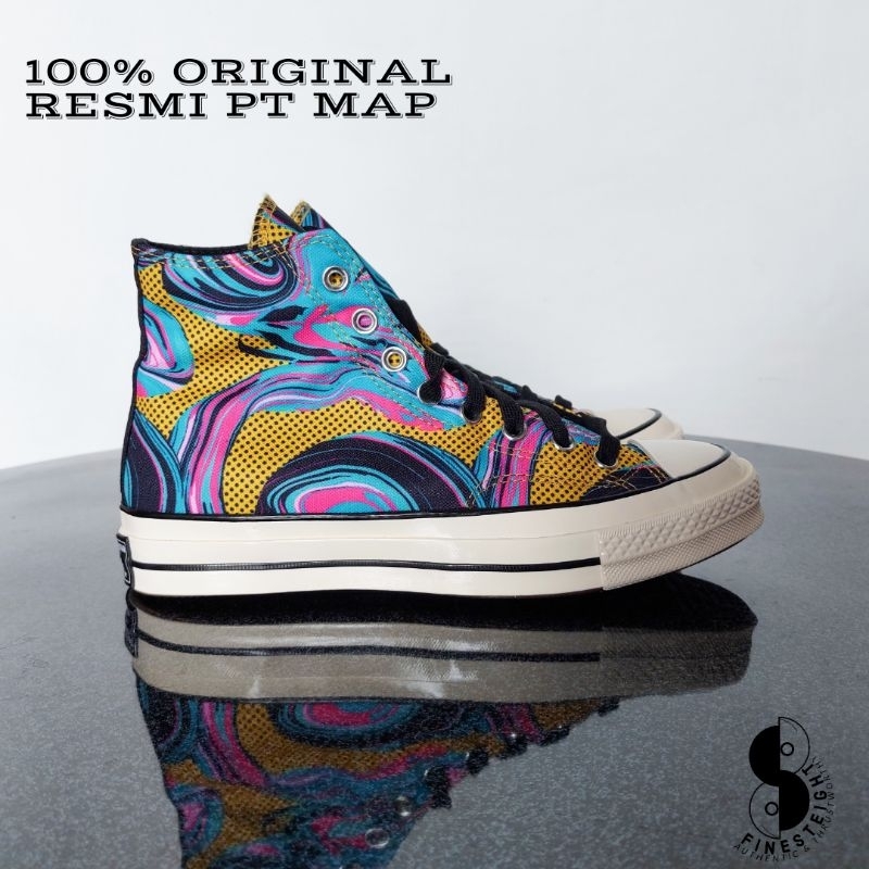 Converse Chuck Taylor 70s Hi 90's Marbled Goldtone Egret Original Resmi PT  MAP A00421C