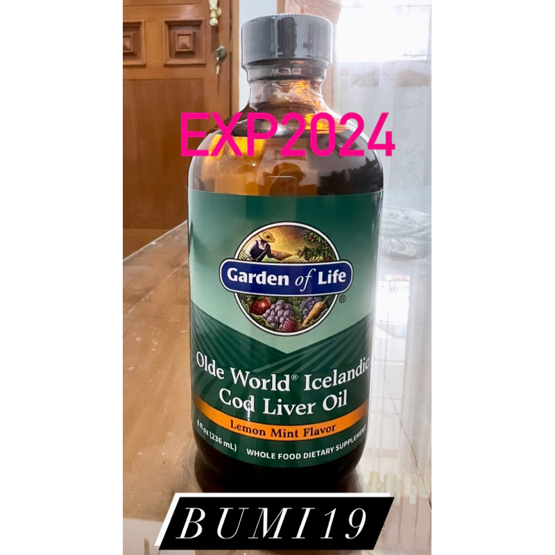Jual [Exp 12/24]Garden of Life Olde World Icelandic Cod Liver Oil Lemon