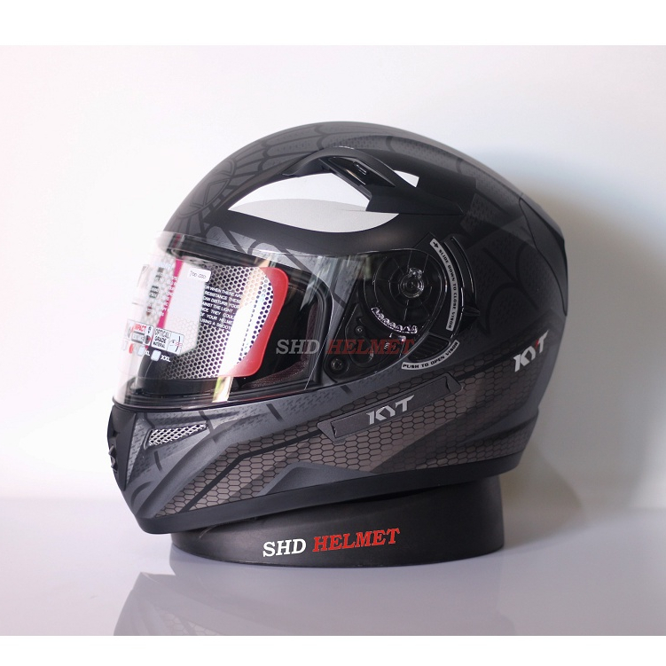 Jual Helm KYT K2 Rider Spiderman Graphite Doff Gun Metal K2R Double