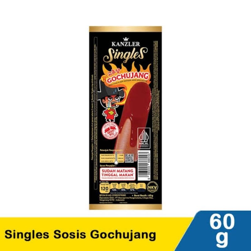 Jual Kanzler Singles Gochujang Sosis 60gr Shopee Indonesia