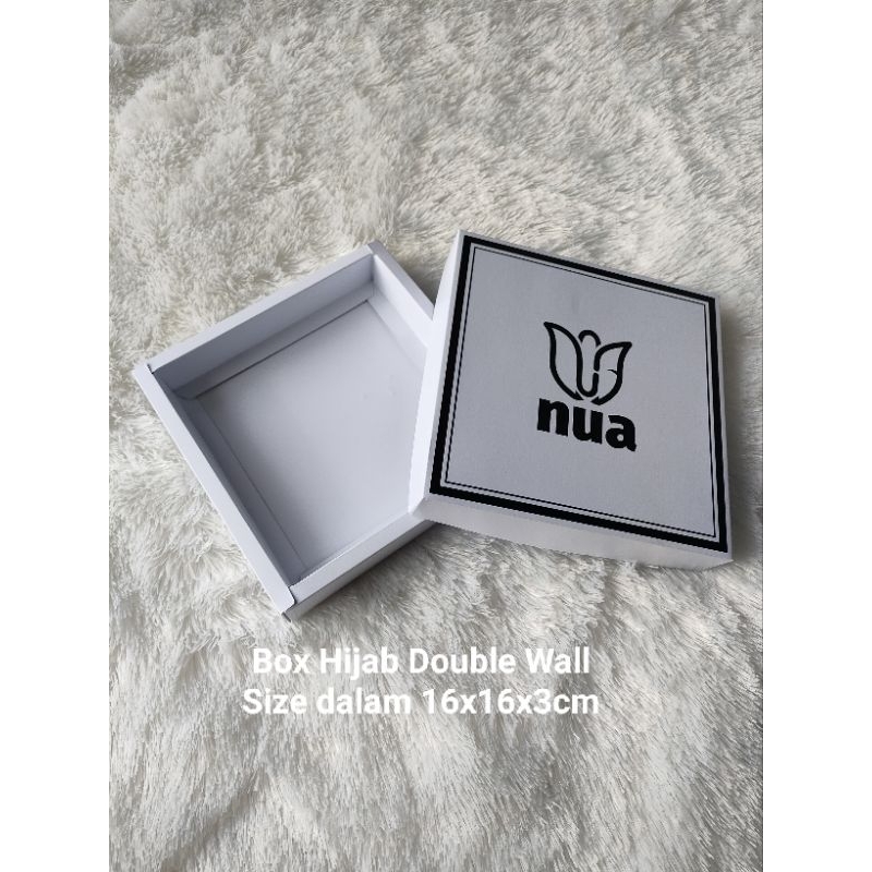 Jual box hijab double wall 16x16x3cm min 50pcs packaging hijab | Shopee ...