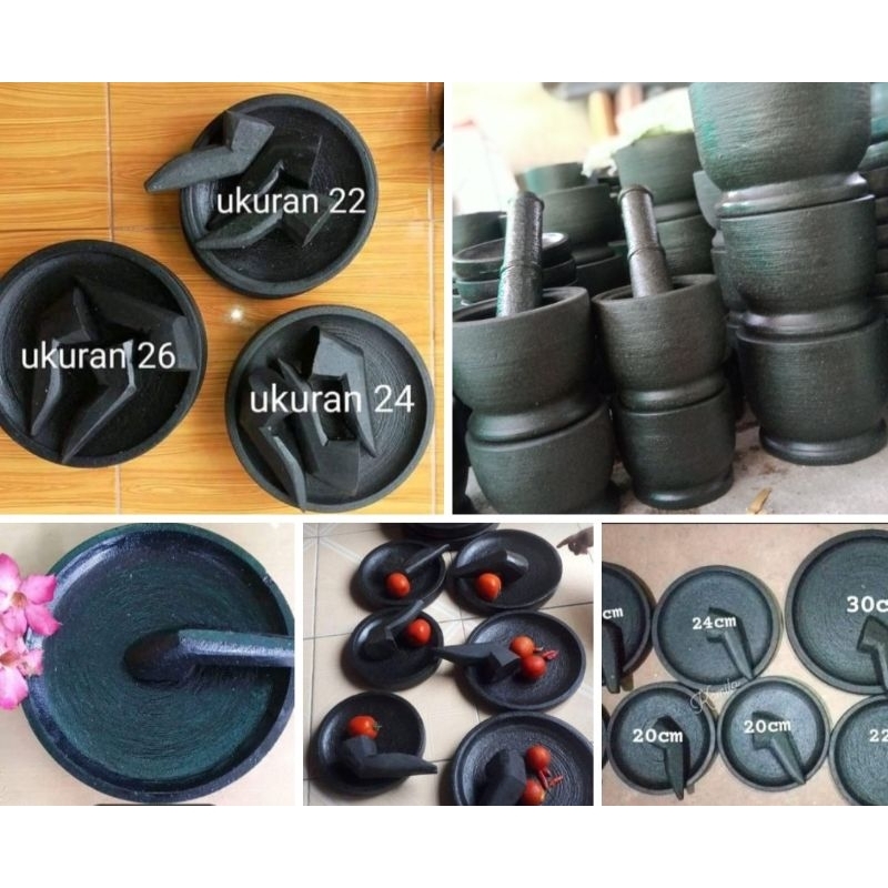 Promo Cobek Batu Asli Original Paket Cobek+munthu Muntilan