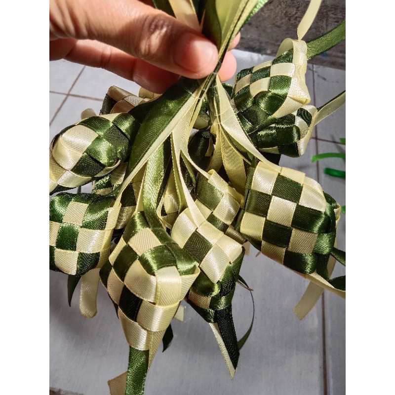 Jual Ketupat Lebaran Pita Jepang Ketupat Hiasan Hampers Lebaran Pita Hias Hiasan Parcel