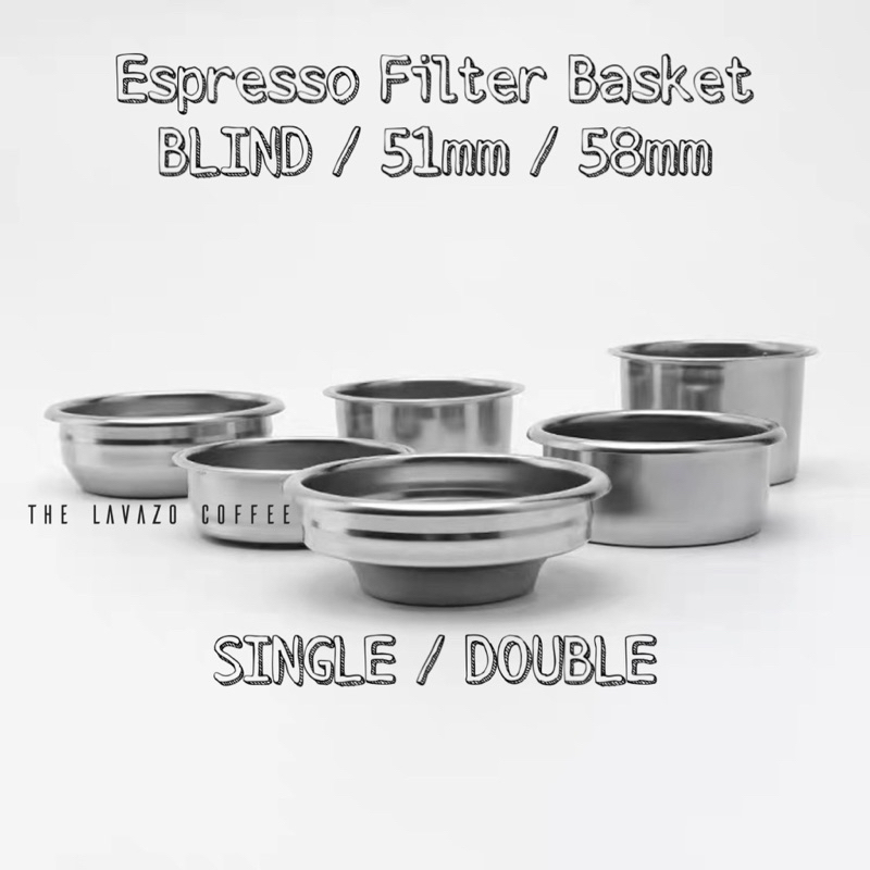 Jual Espresso Filter Basket 51/58mm Single, Double and Blind Basket