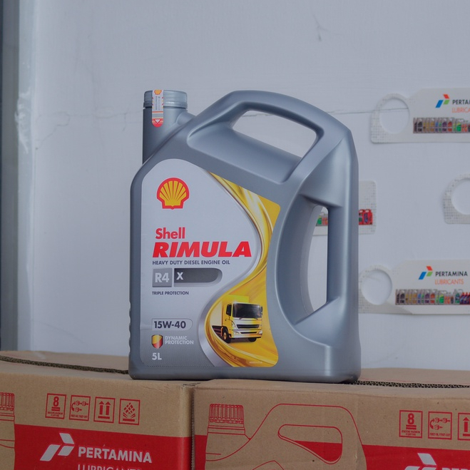 Jual Oli Mesin Mobil Shell Rimula R4X 15W-40 1 Liter dan 5 Liter / Oli ...