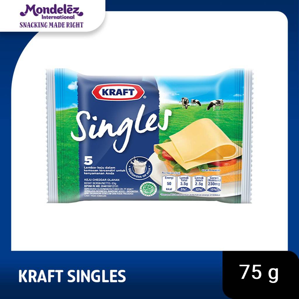 Jual Kraft Keju High Calcium Singles 5 Slice 75g Untuk Burger Dan Camilan Shopee Indonesia 6800