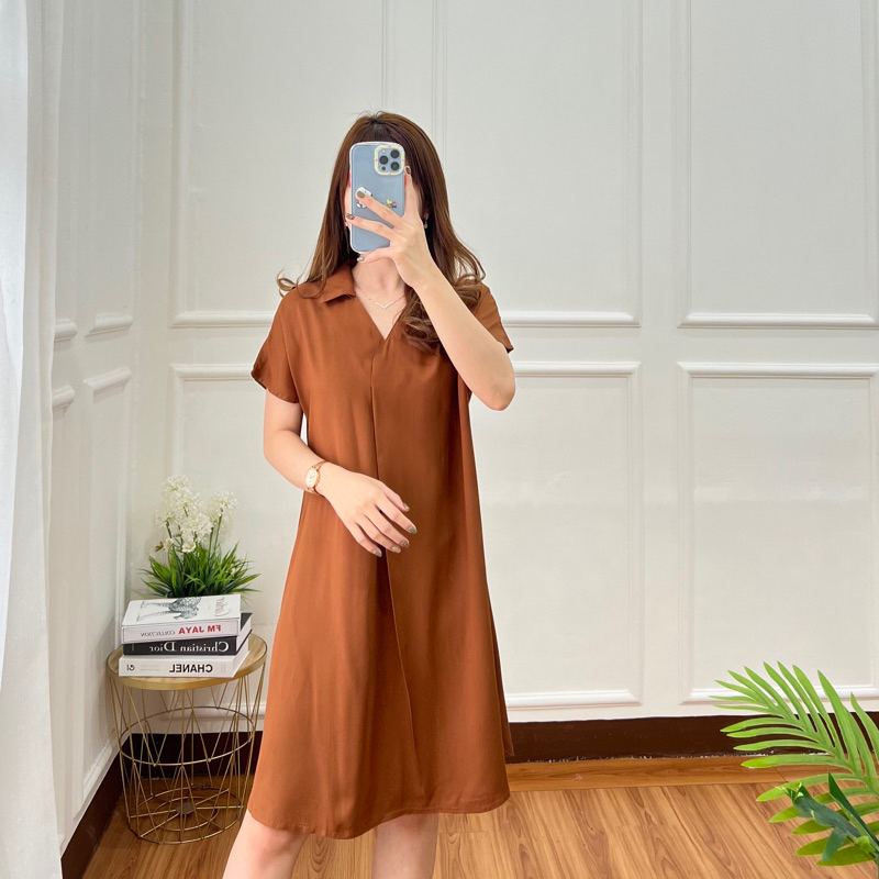 Jual 11861 DRESS BASIC || DRESS CASUAL POLOS || DRESS ADEM BEST SELLER ...
