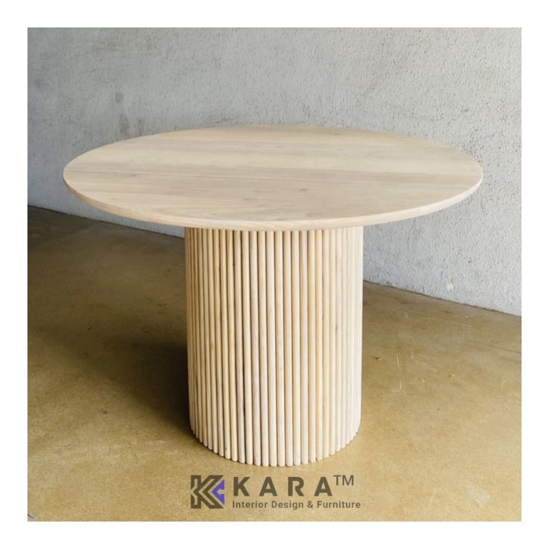 Jual Meja Makan Bundar 80 180 Cm Kayu Jati Meja Cafe Meja Rapat Dining Table Meeting 