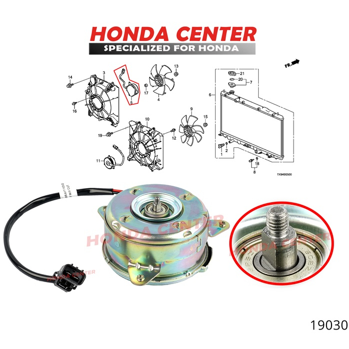Jual Motor Fan Radiator Freed 2009 2010 2011 City Gm2 2009 2010 2011 ...
