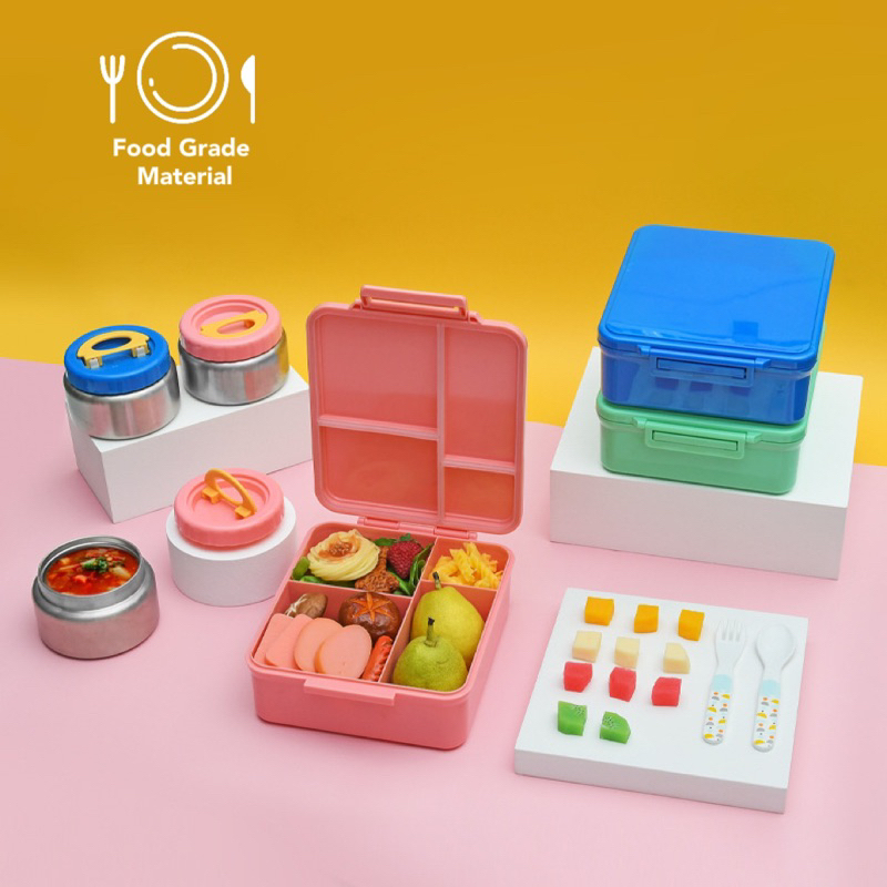 Jual Lunch Box with Thermos Soup | Bento Box | Shopee Indonesia