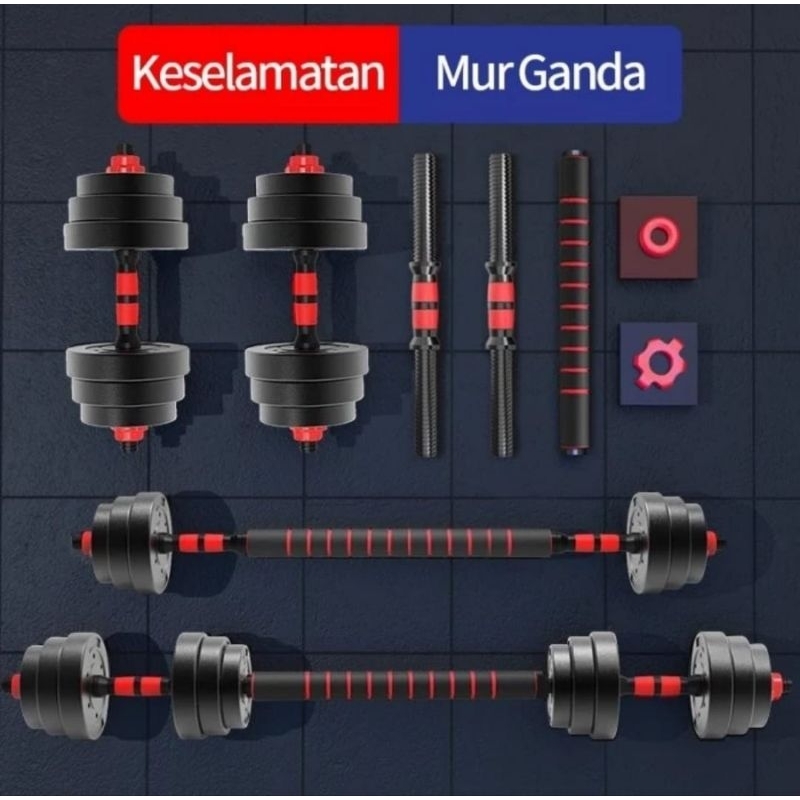 Jual Dumbell Set 20kg Pvc + Konektor / Barbel Dumbel 20 Kg | Shopee ...