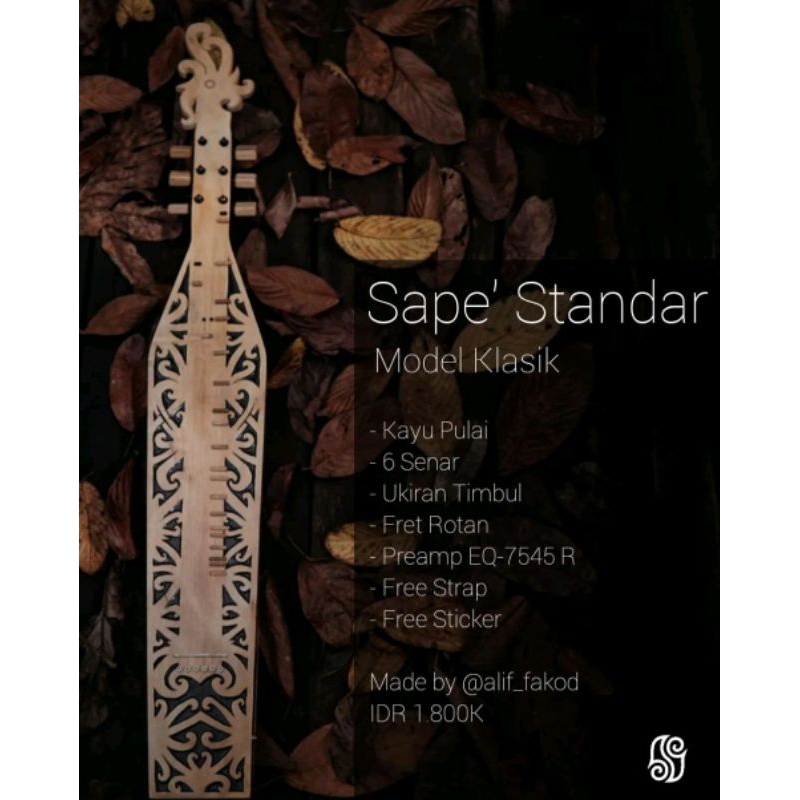 Jual Alat Musik Sape Model Klasik 6 Senar Shopee Indonesia 3818