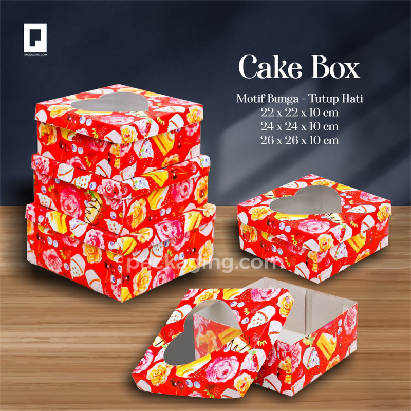 Jual Cakebox Tutup Hati Variasi Bunga Tinggi 10/Dus Tart Tinggi 10/Dus ...