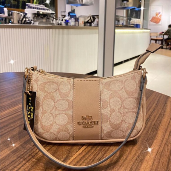 Jual [COD] Shoulder Bags C0ACH Signature Plat 2 Tali Kualitas Import ...