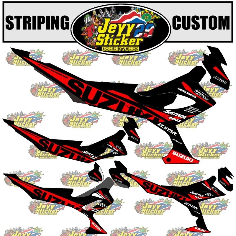 Jual STRIPING STICKER CUSTOM SATRIA FU FACELIFT CBU BARONG INJEKSI TYPE ...