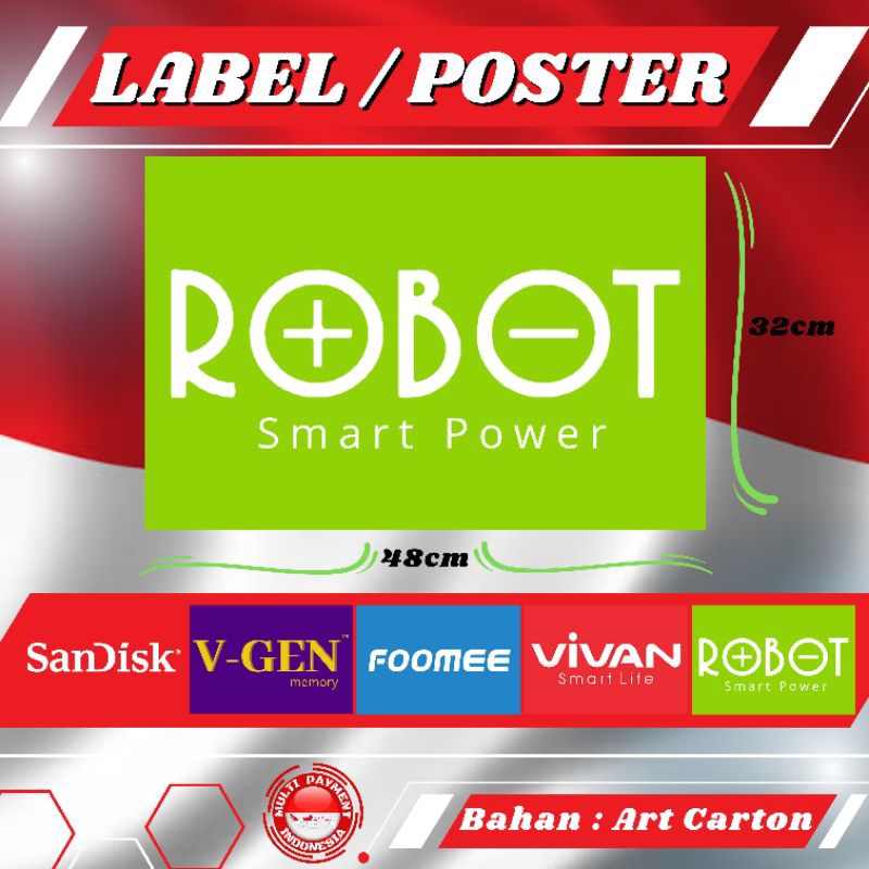 Jual POSTER / LABEL LOGO VIVAN SANDISK VGEN FOOMEE ROBOT | Shopee Indonesia