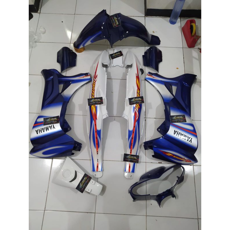 Jual Cover Body Jupiter Z Lama / Jupiter Z Old Biru Putih 2005 Full Set