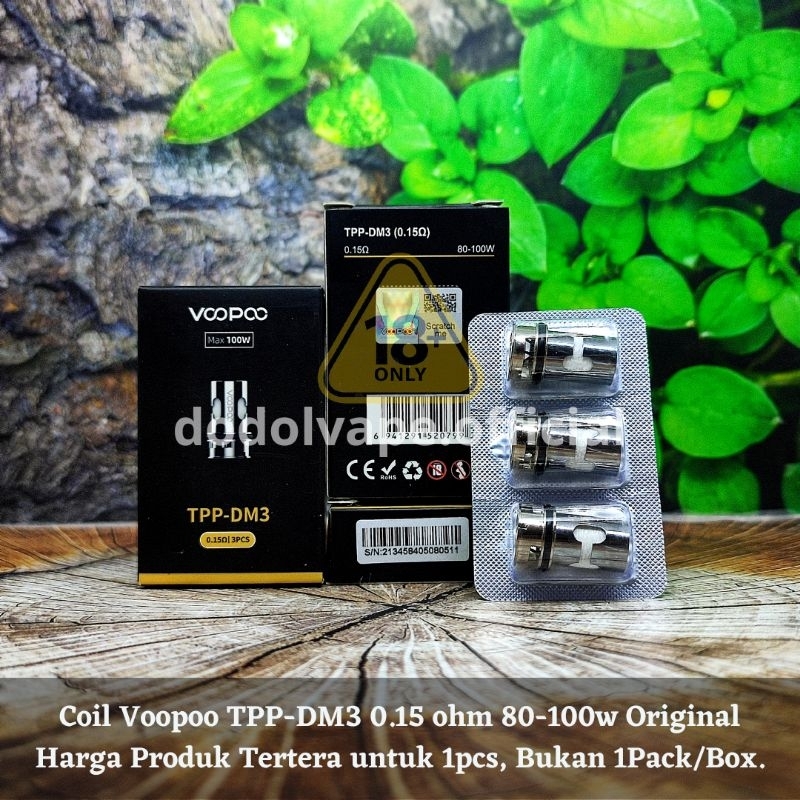 Jual Coil Voopoo TPP Dm3 0.15 Original (Harga Satuan Pcs) Coil TPP