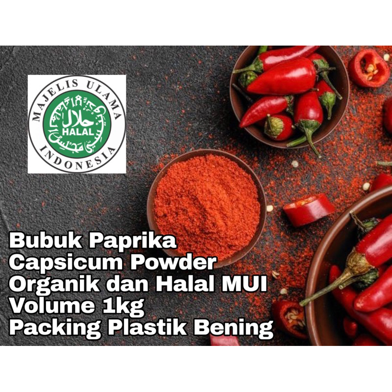 Jual Bubuk Paprika 1kg Capsicum Powder Halal Organik Shopee Indonesia