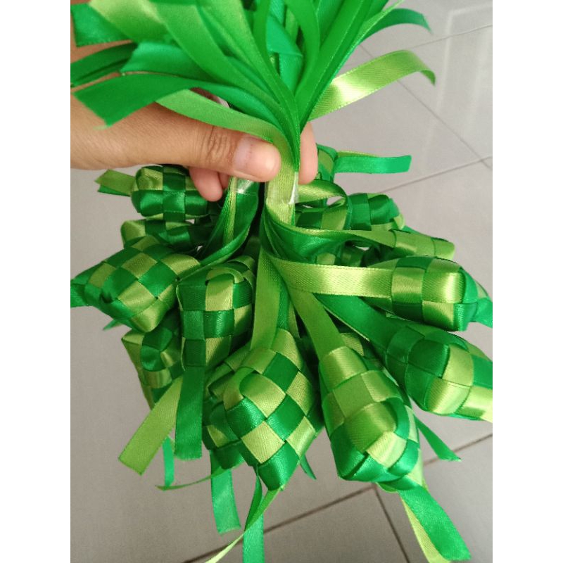 Jual Ketupat Lebaran Pita Jepang Ketupat Hiasan Hampers Lebaran Pita Hias Hiasan Parcel