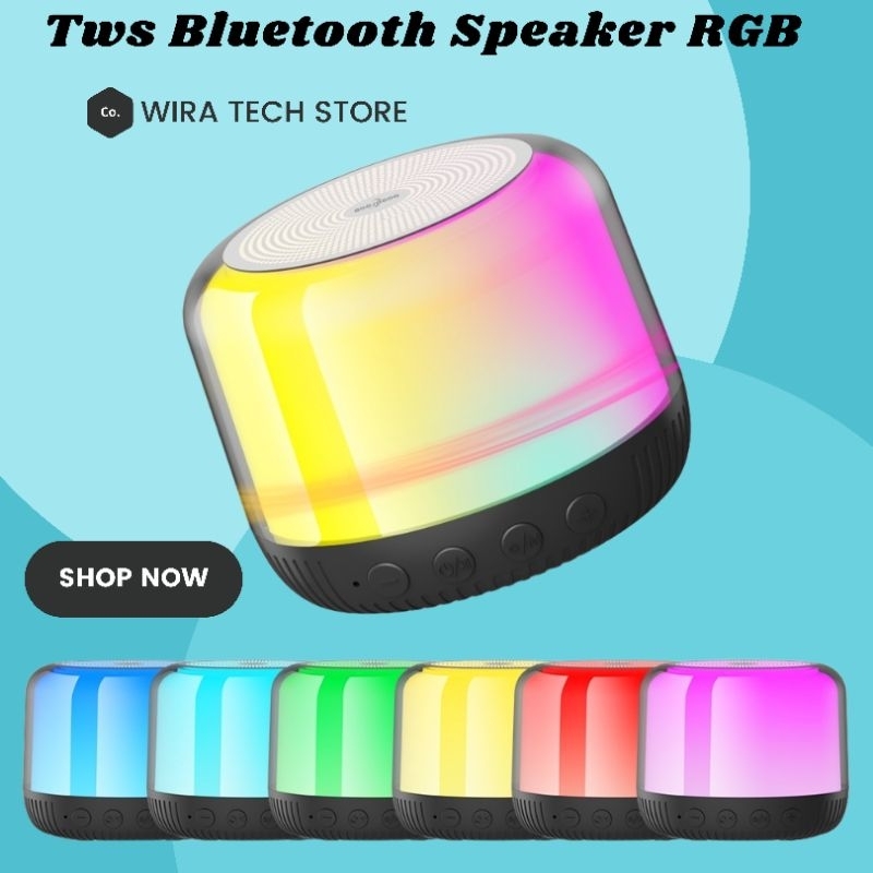 Jual Speaker RGB Wireless Bluetooth Portable Stereo Support MicroSD ...