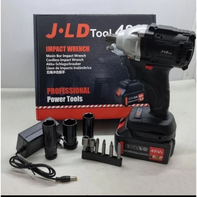 Jual ( 1 battery ) JLD IMPACT CORDLESS WRENCH 48S 350 nm Battery 88vf